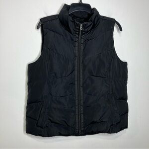 Lands End black down puffer‎ vest size large